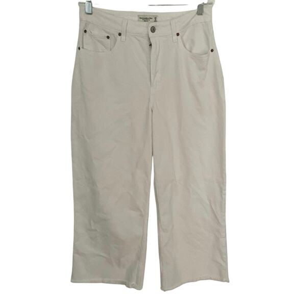 Curve Love High Rise Cropped Wide Leg Jean White (29 Long) - Picture 3 of 3